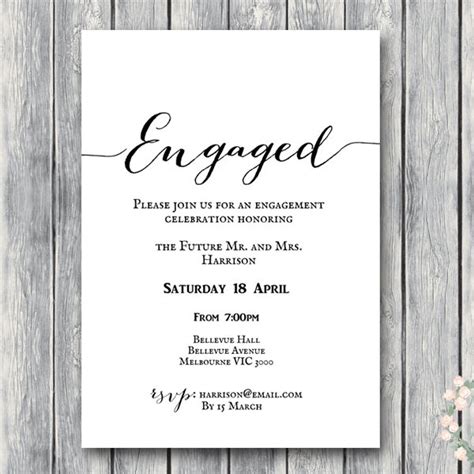 Engagement Party Invitations, Wedding Invitation Printable