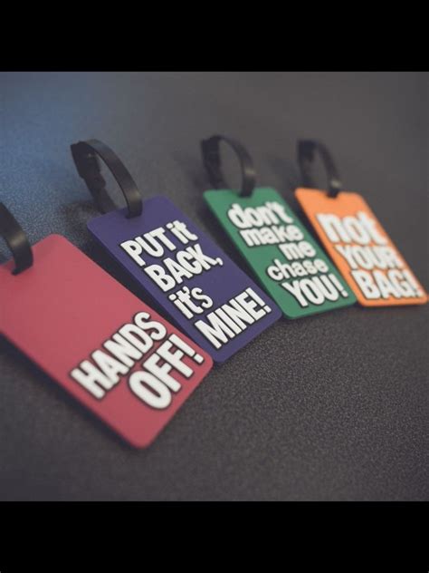 Funny tags for your luggage! Travel Luggage Tag, Luggage Tags, Travel Tags, Hot Hands, Cute ...