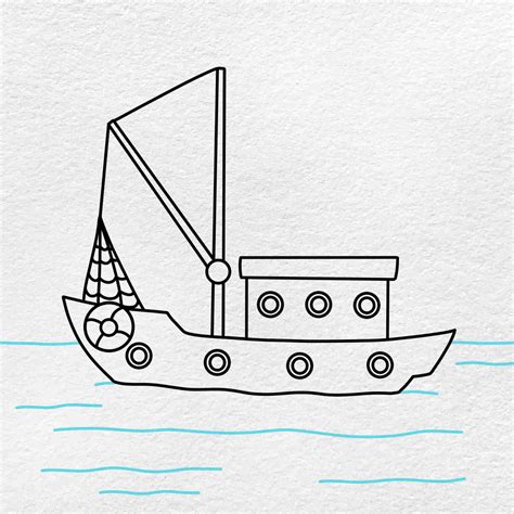 From Novice to Pro: Learn How to Draw a Fishing Boat in Just 10 Easy ...