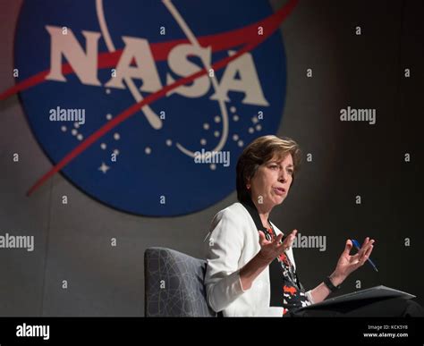 NASA Johnson Space Center Director Ellen Ochoa speaks during a program update meeting at the ...