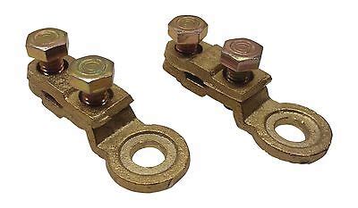 2x Solid brass Heavy Duty side battery post cable terminal connectors ...