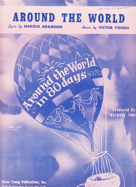 Around the World in 80 Days 1956 Sheet Music Harold Adamson Victor ...