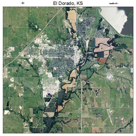 Aerial Photography Map of El Dorado, KS Kansas