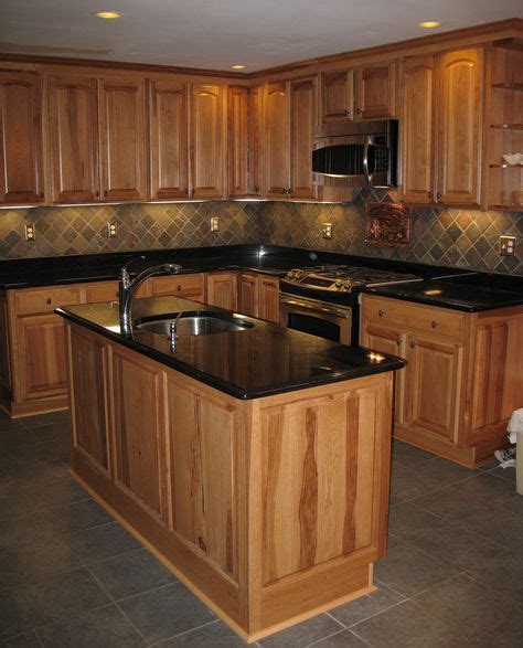 16 Best Oak Kitchen Cabinets With Black Granite images | Oak kitchen ...