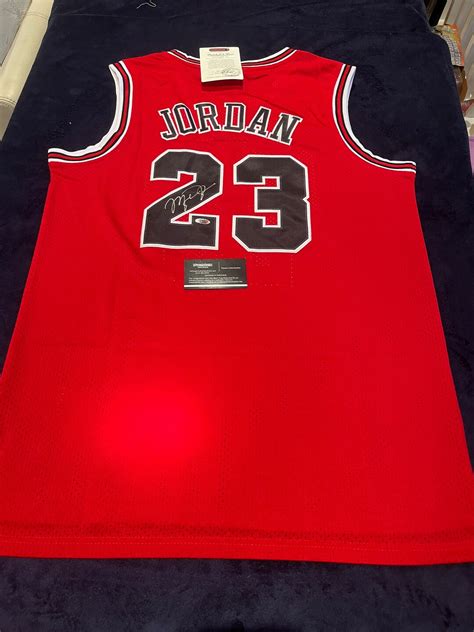 Michael Jordan Signed 23 Jersey Red Bulls Mitchell and Ness - Etsy