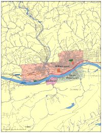 Williamsport Digital Vector Maps - Download Editable Illustrator & PDF ...