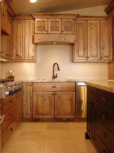 knotty alder | Rustic Knotty Alder Cabinets Farmhouse Kitchen Cabinets ...