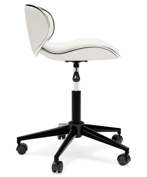 Beauenali White Faux Leather Home Office Chair – Aetna Stores