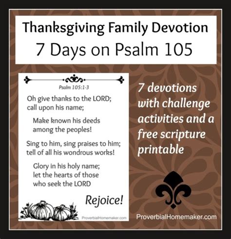 Thanksgiving Family Devotion