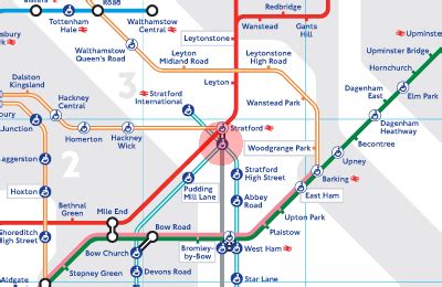 Stratford station map - London Underground Tube