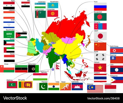 Lista 101+ Foto Banderas De Asia Y Sus Nombres Actualizar