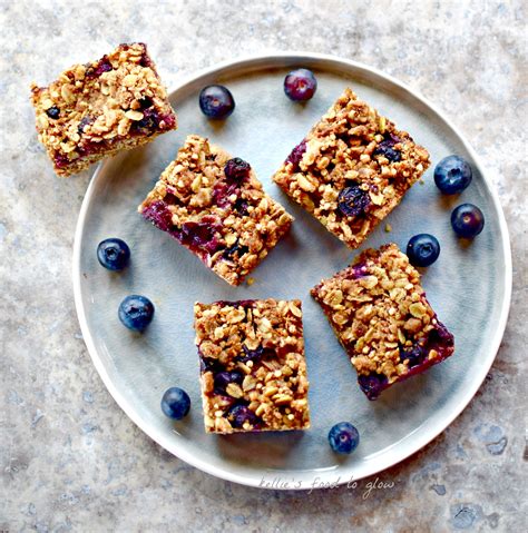 Blueberry & Rhubarb Cardamom Crunch Bars (vegan recipe) - food to glow