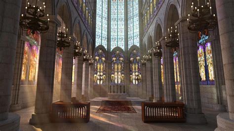 ArtStation - Gothic Cathedral Interior, David Luna | Gothic interior ...