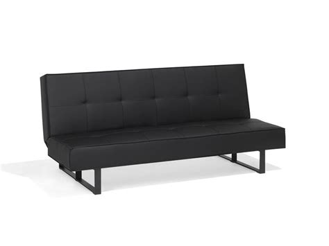 Faux Leather Sofa Bed Black DERBY | Beliani.co.uk