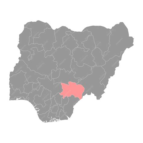 Premium Vector | Benue state map administrative division of the country ...