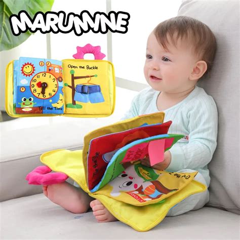 Marumine 3D Soft Cloth Baby Books 0 12 Months Quiet Fabric Book Early ...