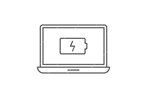 Premium Vector | Laptop and battery notification icon vector design