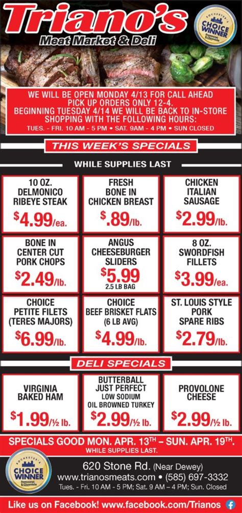 Meat Packages | Specials | Rochester, NY