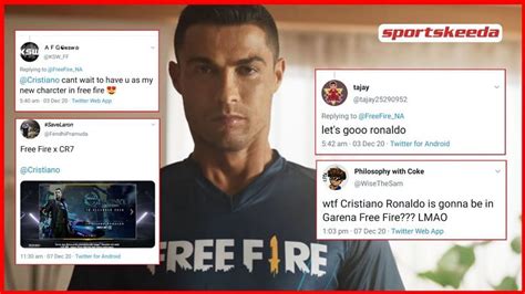 Fans react as Free Fire confirms global collaboration with Cristiano ...