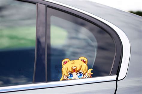 Sailor Moon Cute Peeking Car Truck Window Vinyl Decal Sticker Cars ...