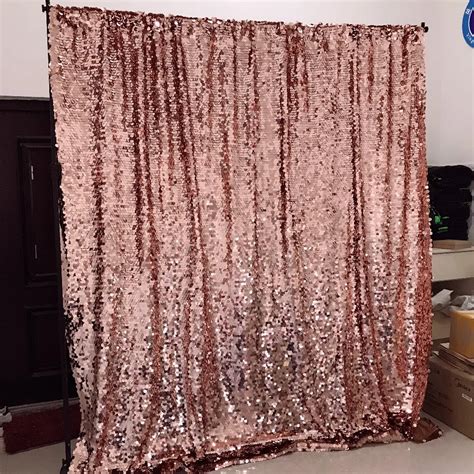 8ft rose gold big sequin backdrop wedding party decoration curtains photo booth background-in ...