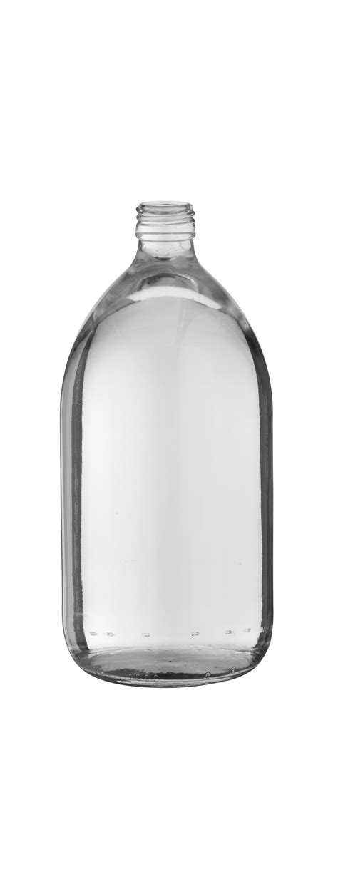 SYRUP BOTTLE - 1L - PP 28 - FLINT GLASS | EMBELIA