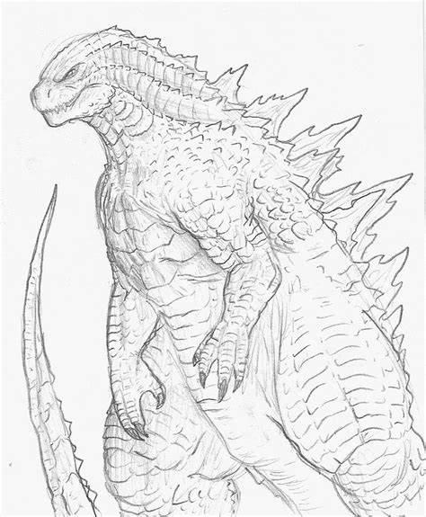 Godzilla Drawing at GetDrawings | Free download