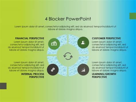 4 Blocker PowerPoint Template Slide For Powerpoint