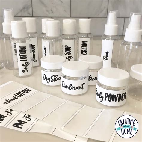 Labels for Travel Containers {FREE Printable} - creatingmaryshome.com