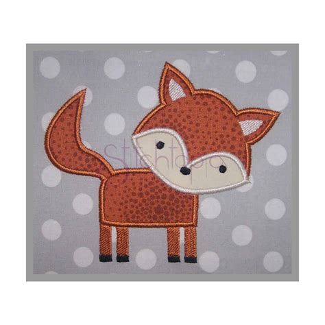 Forest Animals Fox Applique Design | Instant Digital Download | Stitchtopia