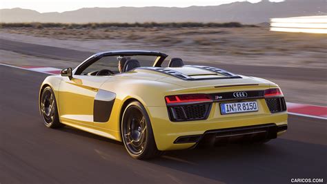 2017 Audi R8 V10 Spyder (Color: Vegas Yellow) - Rear | Caricos