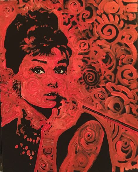 Audrey Hepburn Breakfast at Tiffany's Holly Golightly Red Pop Art Painting - Eclectic ...