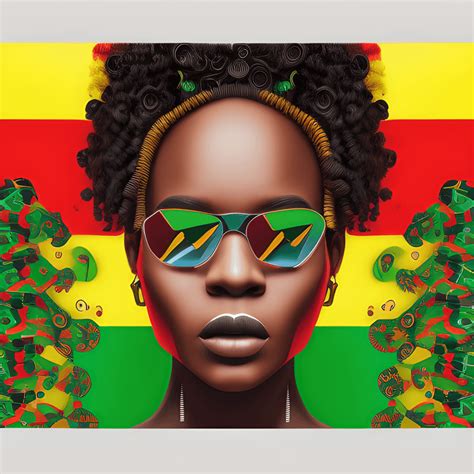Vibrant Detailed 8K Portraits of Black Women in Africa Flag Colors · Creative Fabrica