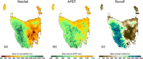 Tasmanian historical climate (1961–2007) derived from the SILO climate... | Download Scientific ...