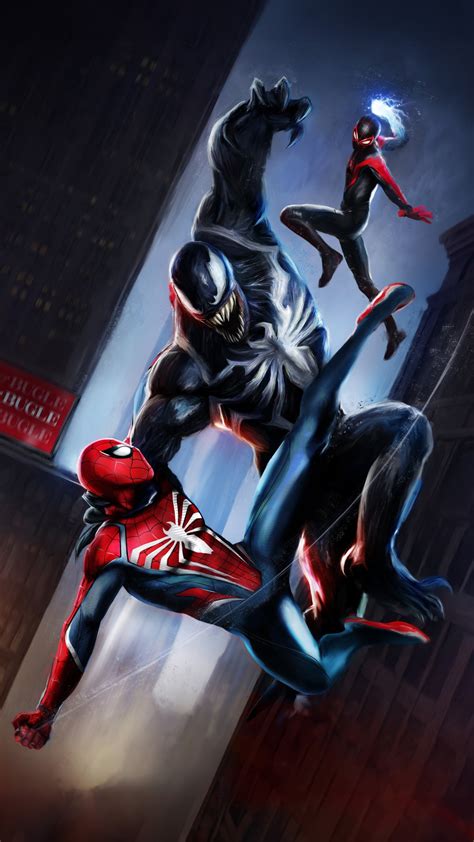 marvels spider man 2, spider man 2, venom, spiderman, 2023 games, ps5 games, games, hd HD Phone ...