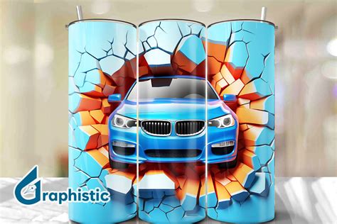 Car 3D Smashed Wall Art Background 03 Graphic by Graphistic · Creative ...