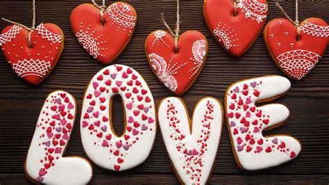 Wallpaper Love hearts, love, cookies 5120x2880 UHD 5K Picture, Image