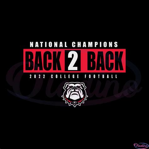 Georgia Bulldogs Back To Back College Football Playoff Svg » Oladino