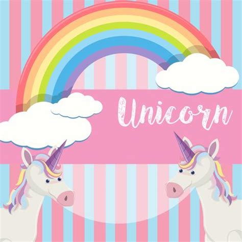 Cute Unicorn and Rainbow Background 589403 Vector Art at Vecteezy