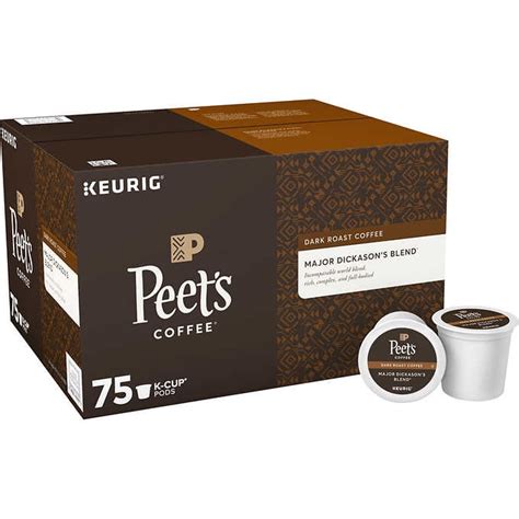 Peet's Coffee Major Dickason's Blend Coffee, Dark, Keurig K-Cup Pods, 75 ct - Walmart.com