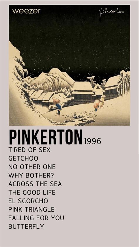 pinkerton album print | Weezer, Weezer lyrics, Music poster