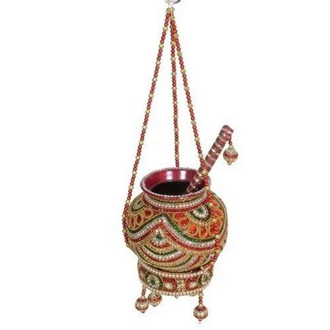 Decorative Krishna Matki - Wooden Decorative Krishna Matki Manufacturer from Rajkot