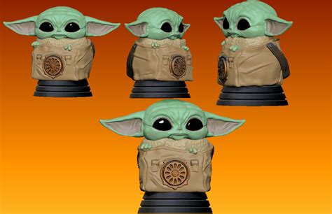 Download STL file Baby Yoda • 3D printer model ・ Cults