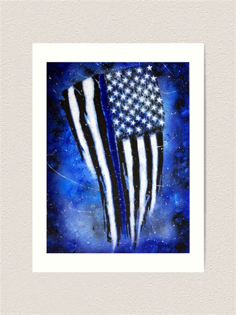 "Thin Blue Line" Art Print for Sale by klentz | Redbubble