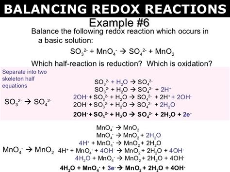 Tang 02 balancing redox reactions 2 | Redox reactions, Chemistry lessons, Teaching chemistry