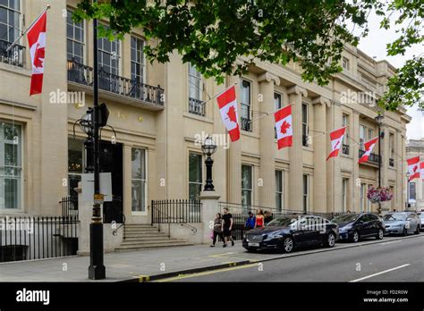 Canada House on Trafalgar Square, London. Embassy of Canada in England. Canadian High Commission ...