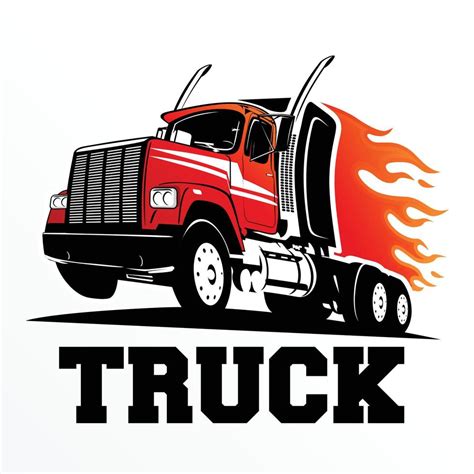 Truck logo design inspiration, Design element for logo, poster, card ...