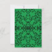 Green & Black Swirl Gothic Wedding Invitation | Zazzle