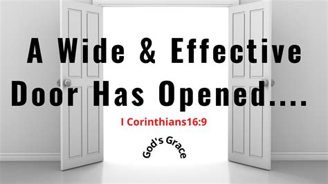 A Wide and Effective Door Has Opened.... - YouTube