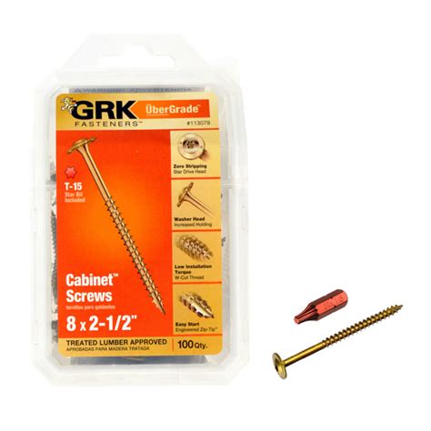 GRK Fasteners 113079 UberGrade Cabinet Screws, #8 x 2-1/2 in — LIfe and ...